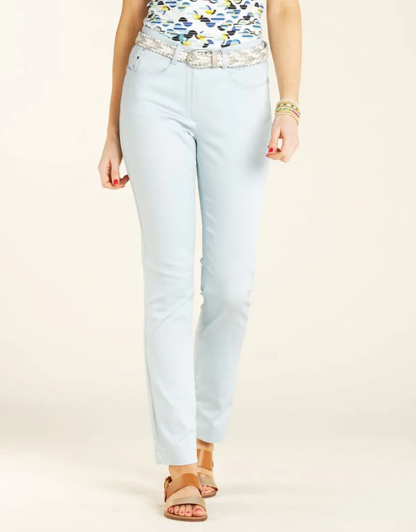 Fashion Pantalon stretch bleu Ajustés|Pantalons