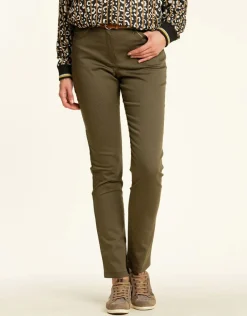 Hot Pantalon stretch kaki Ajustés|Pantalons