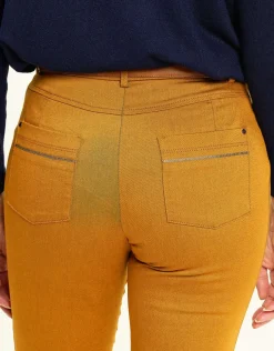 Best Pantalon stretch ocre Ajustés|Pantalons