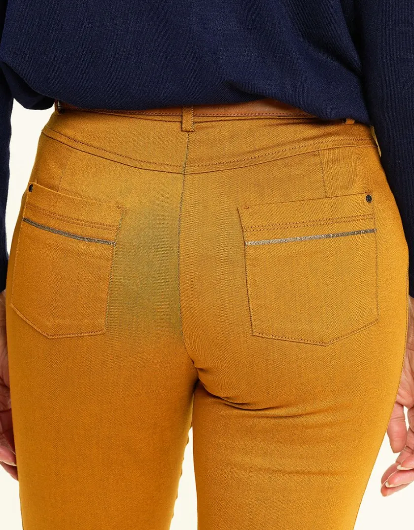 Best Pantalon stretch ocre Ajustés|Pantalons