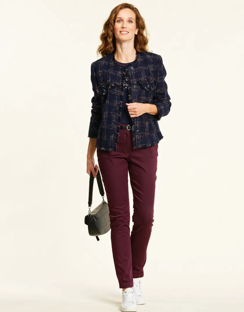 Clearance Pantalon stretch prune Ajustés|Pantalons