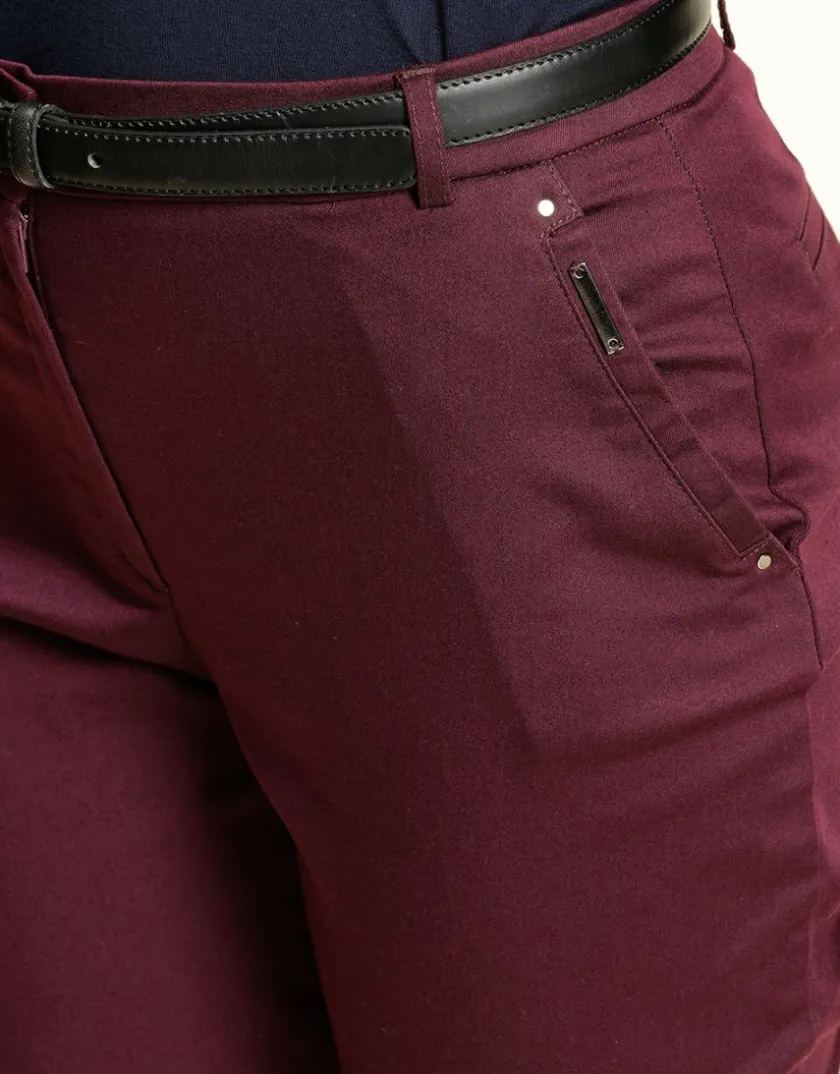 Clearance Pantalon stretch prune Ajustés|Pantalons