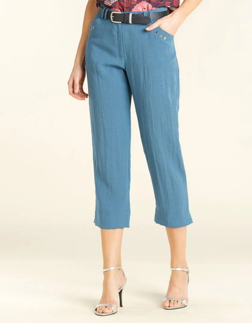Sale Pantalon tailleur bleu Ajustés|Pantalons