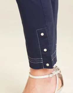 New Pantalon treillis bleu Ajustés|Pantalons