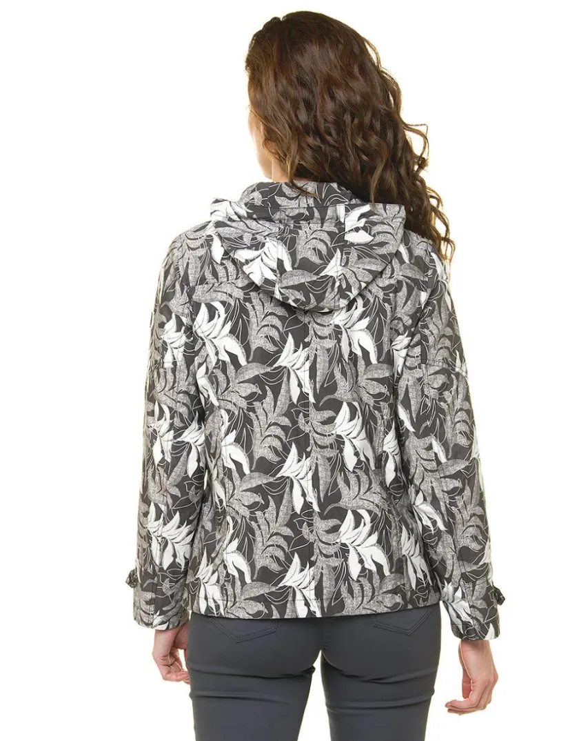 Fashion Parka feuillages gris Parkas|Parkas