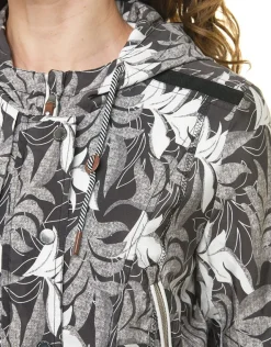 Fashion Parka feuillages gris Parkas|Parkas