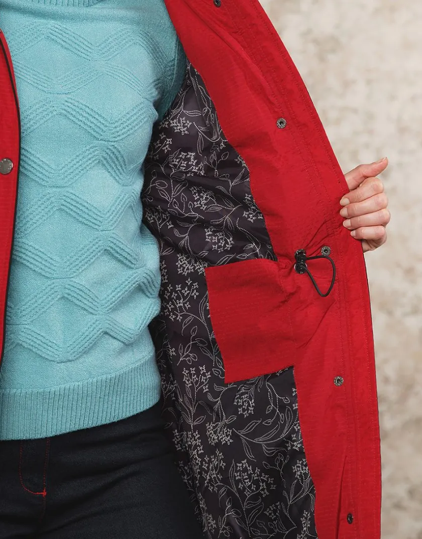 Hot Parka longue rouge Doudounes|Parkas