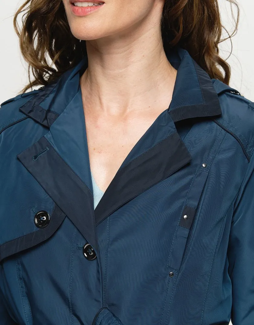 Discount Parka trench bleu Doudounes|Parkas