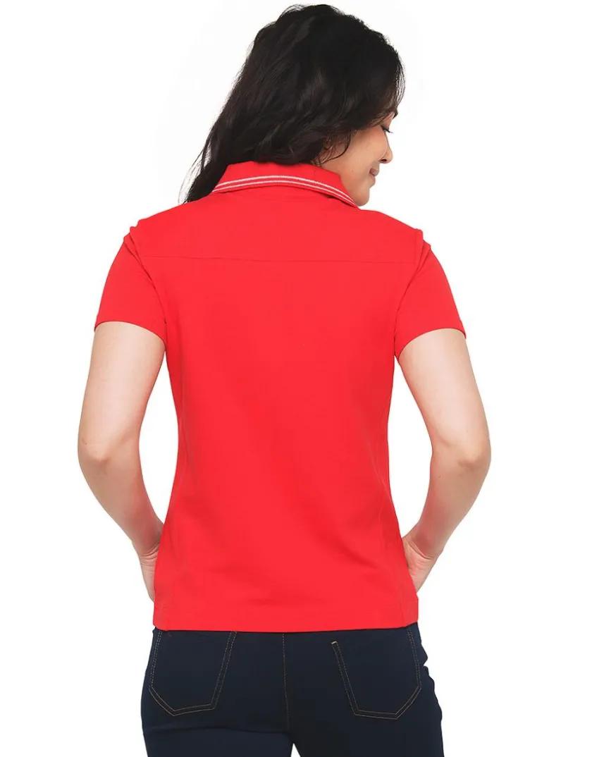 Fashion Polo rouge coton T-shirts|Hauts