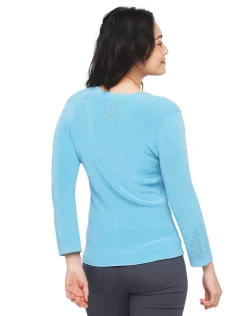 New Pull turquoise irisé Pulls|Maille