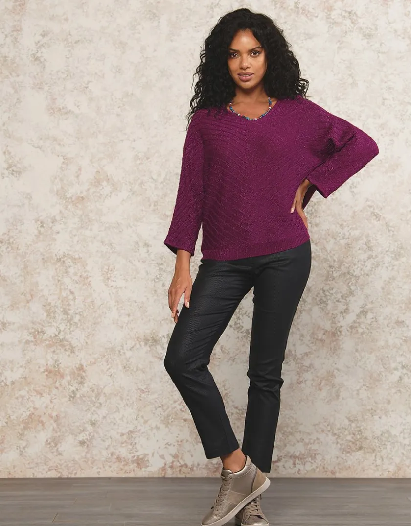 Outlet Pull ample irisé violet Pulls|Maille