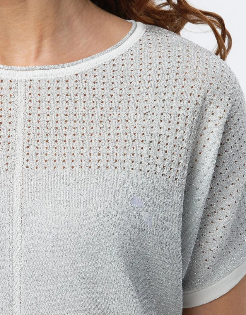 Discount Pull argent manche courte Pulls|Maille