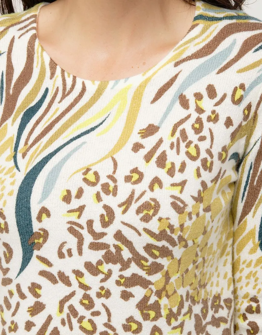 Fashion Pull blanc à motifs Pulls|Maille