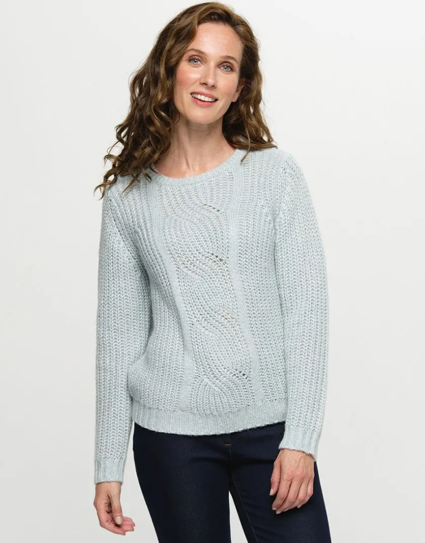 Online Pull bleu douillet Pulls|Maille