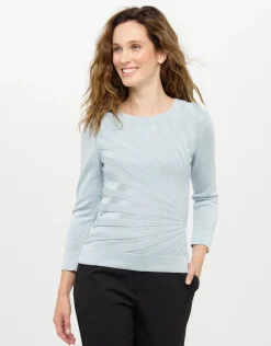 Fashion Pull bleu irisé chic Pulls|Maille