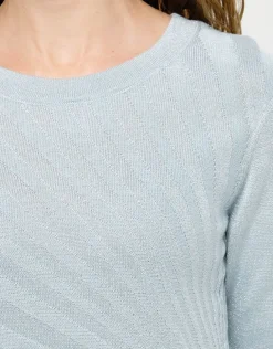 Fashion Pull bleu irisé chic Pulls|Maille
