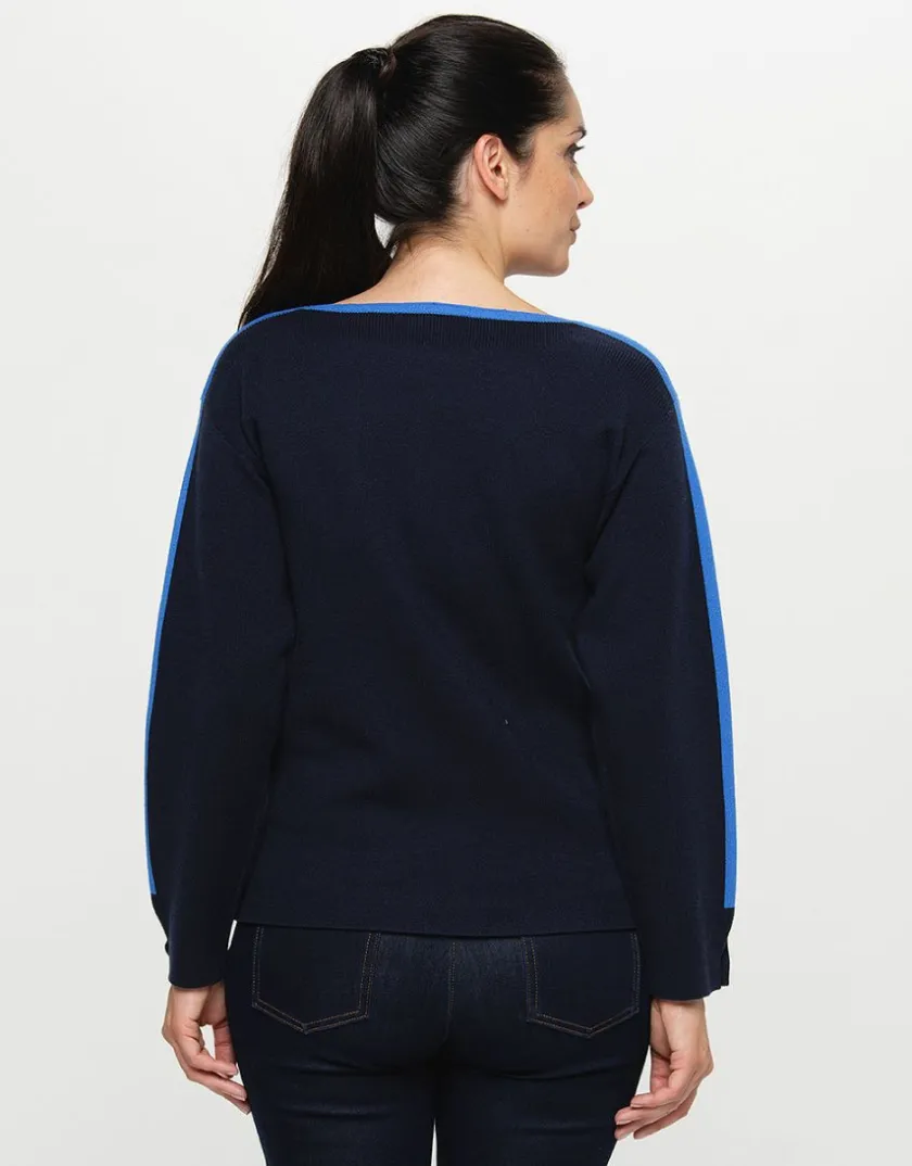 Clearance Pull bleu milano Maille|Pulls
