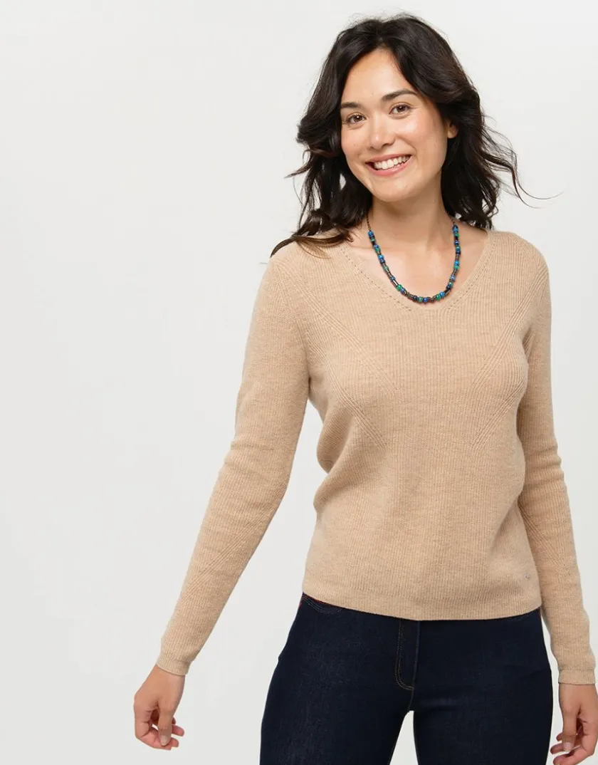 Sale Pull brun laine cachemire Pulls|Maille