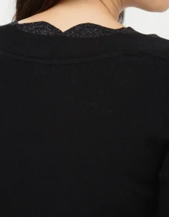 Fashion Pull cache-coeur noir chi Pulls|Maille