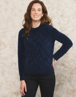 Hot Pull chenille marine Pulls|Maille