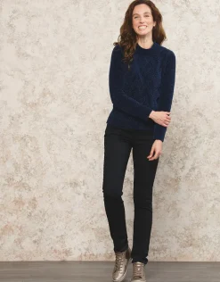 Hot Pull chenille marine Pulls|Maille