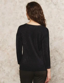 Online Pull chic brillant noir Pulls|Maille