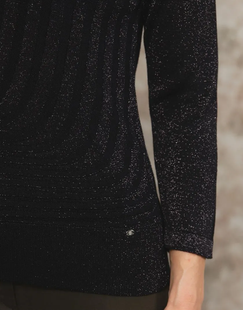 Online Pull chic brillant noir Pulls|Maille