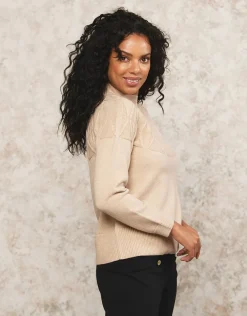 Outlet Pull col montant beige Pulls|Maille