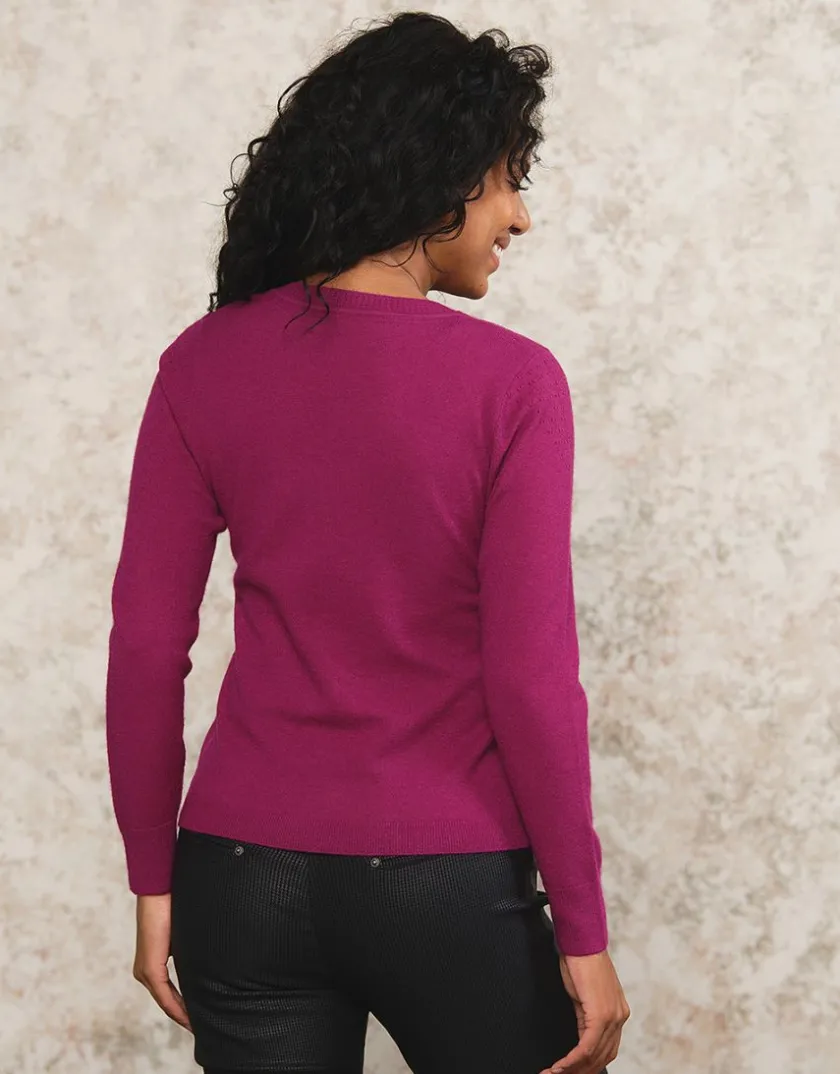 Best Pull fin laine fushia Pulls|Maille