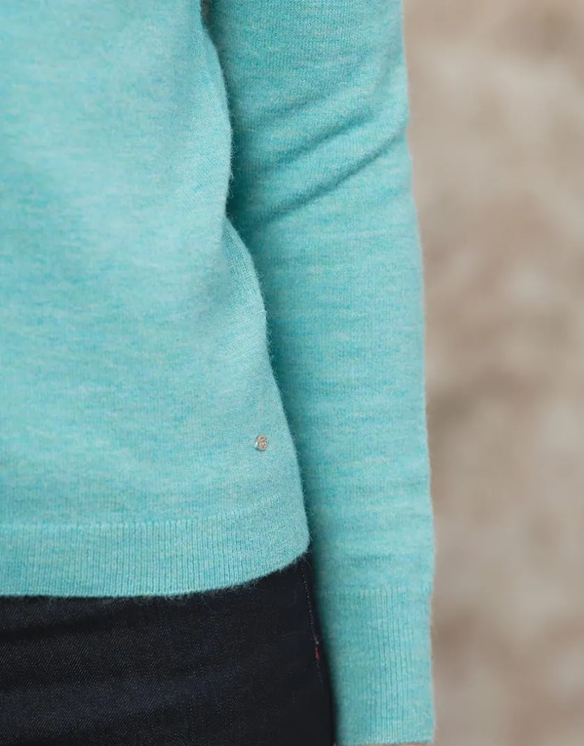 Fashion Pull fin laine vert Pulls|Maille