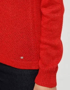 Discount Pull irisé rouge Pulls|Maille