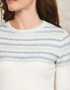 Outlet Pull Jacquard blanc Pulls|Maille