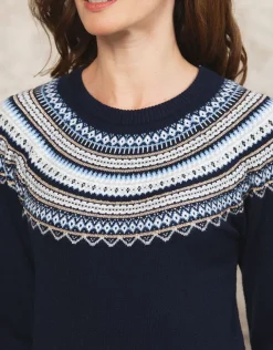 Online Pull Jacquard marine Pulls|Maille