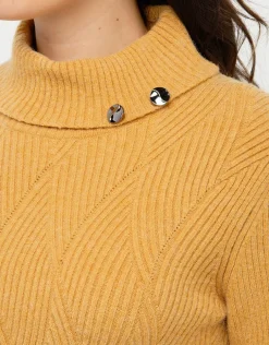 Best Pull jaune à col montant Pulls|Maille