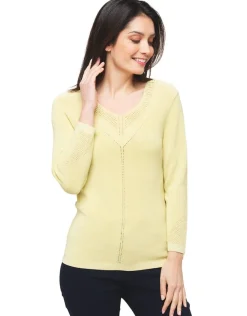 Online Pull jaune irisé Maille|Pulls