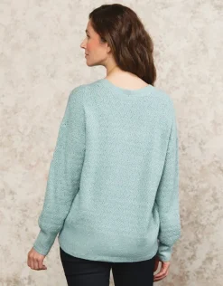 Clearance Pull maille ample vert Pulls|Maille