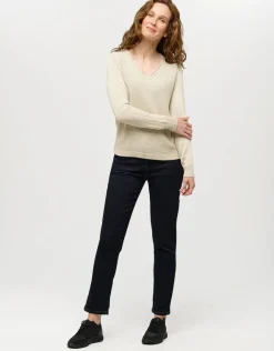 New Pull maille beige fils or Pulls|Maille