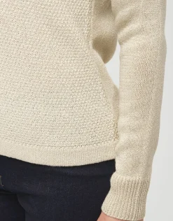 New Pull maille beige fils or Pulls|Maille