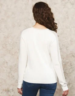 Online Pull maille strass écru Pulls|Maille