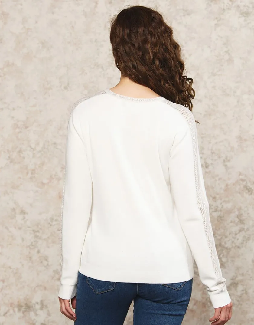 Online Pull maille strass écru Pulls|Maille