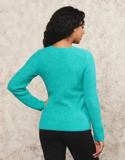 Discount Pull mélange laine vert Pulls|Maille