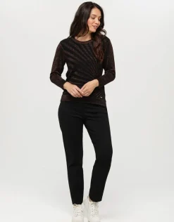 Online Pull noir cuivre irisé Pulls|Maille