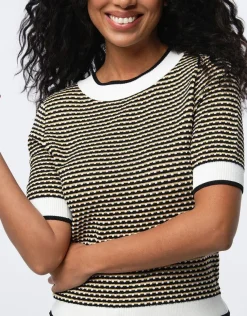 Fashion Pull rayé beige Pulls|Maille