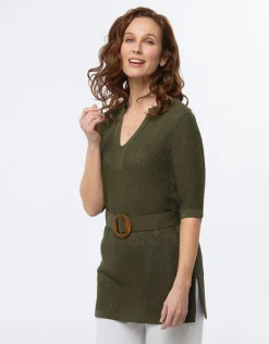 Discount Pull tunique kaki Pulls|Maille