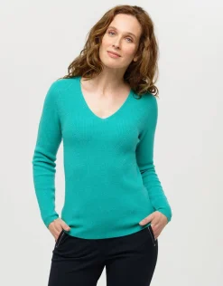 New Pull vert laine cachemire Pulls|Maille