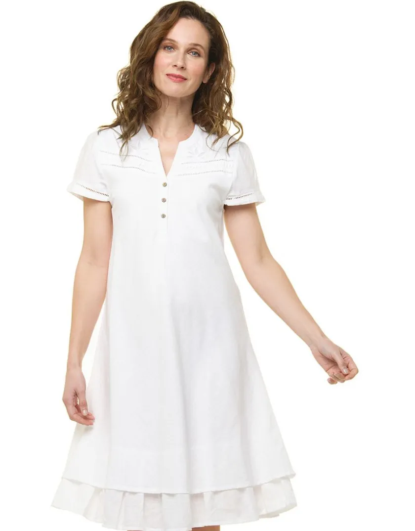 Clearance Robe ajourée blanc coton Robes|Robes & Jupes