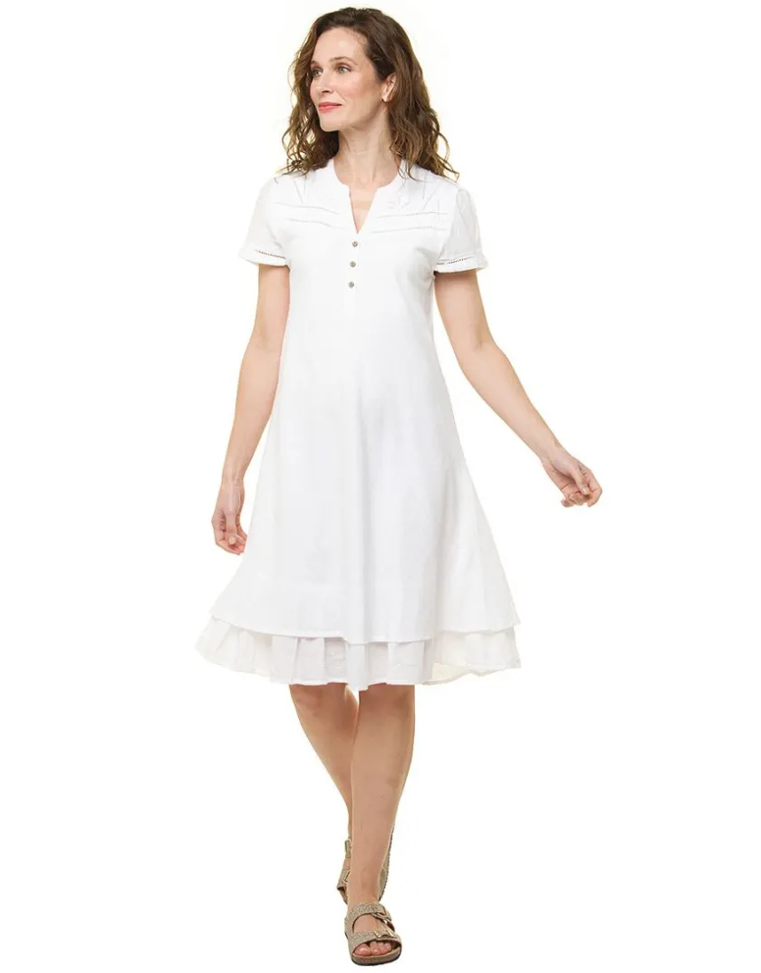 Clearance Robe ajourée blanc coton Robes|Robes & Jupes