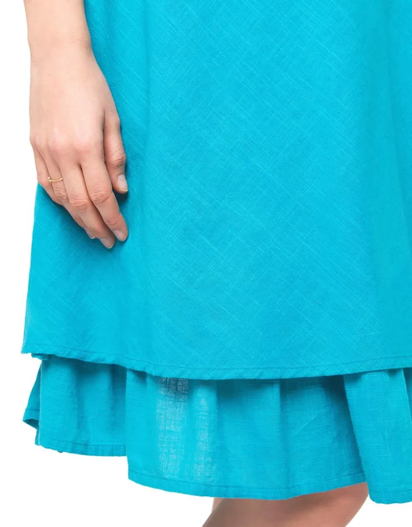 Hot Robe ajourée bleu coton Robes|Robes & Jupes