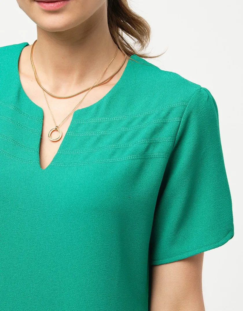 Fashion Robe chic crêpe vert Robes|Robes & Jupes