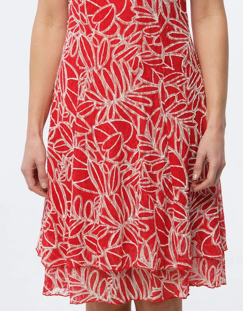 New Robe chic dentelle rouge Robes|Robes & Jupes